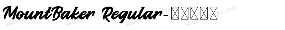 MountBaker Regular字体转换